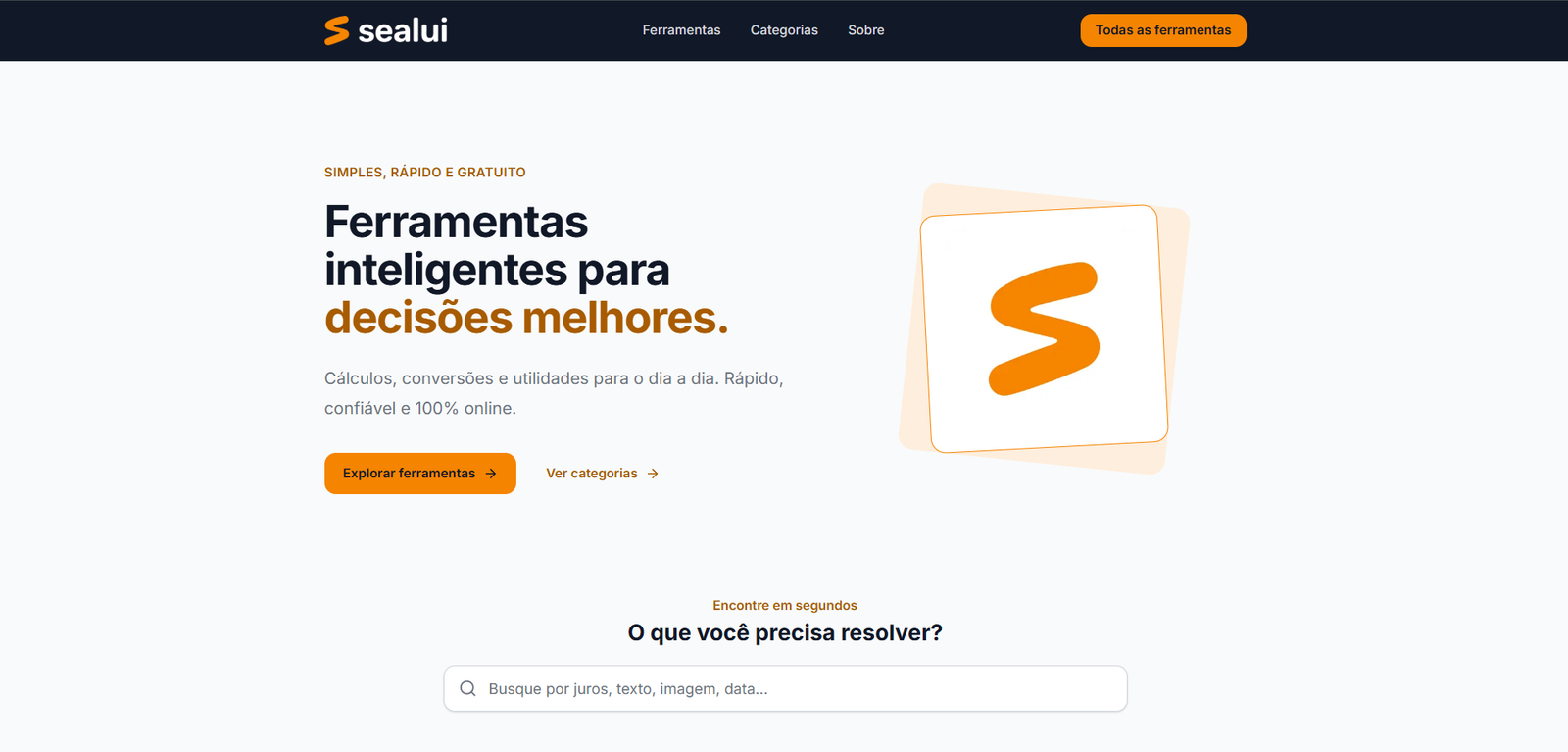 Tela do projeto Sealui